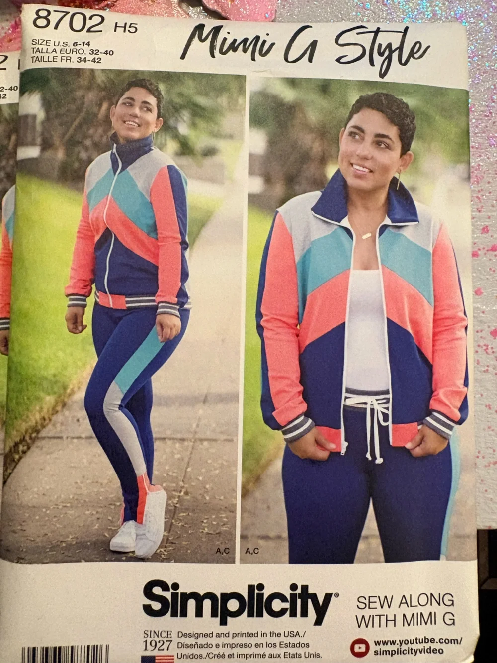 BN UNCUT SIMPLICITY 8702 H5 SEWING PATTERNS TRACK SUIT